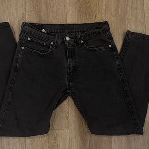 Levi’s 502 Tapered Black Denim Jeans Cotton Regular Fit 31x32